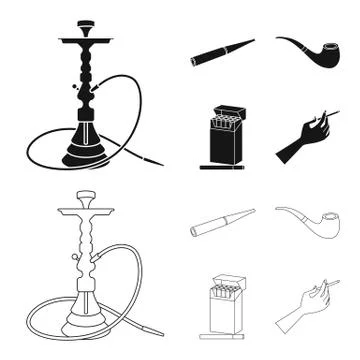 Vector illustration of refuse and stop symbol. Collection of refuse and habit Stock Illustration