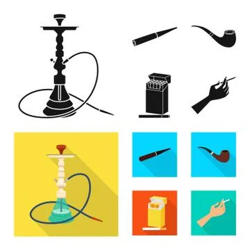 Vector illustration of refuse and stop icon. Collection of refuse and habit Stock Illustration