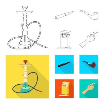 Vector illustration of refuse and stop icon. Set of refuse and habit stock Stock Illustration