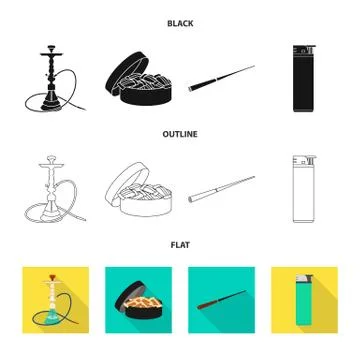 Vector illustration of refuse and stop icon. Collection of refuse and habit Stock Illustration
