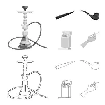 Vector illustration of refuse and stop symbol. Collection of refuse and habit Stock Illustration