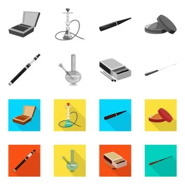 Vector illustration of refuse and stop symbol. Collection of refuse and habit Stock Illustration