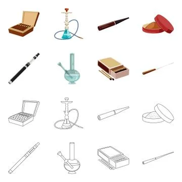 Vector illustration of refuse and stop icon. Collection of refuse and habit Stock Illustration