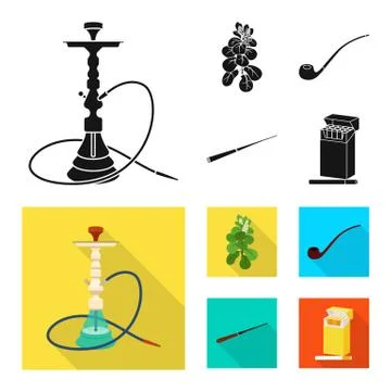 Vector illustration of refuse and stop symbol. Set of refuse and habit stock Stock Illustration