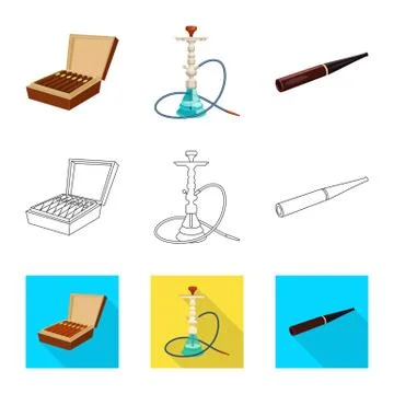 Vector illustration of refuse and stop symbol. Collection of refuse and habit Stock Illustration