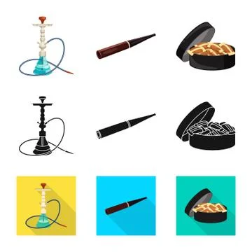 Vector illustration of refuse and stop symbol. Set of refuse and habit stock Stock Illustration