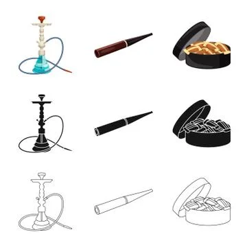 Vector illustration of refuse and stop sign. Collection of refuse and habit Stock Illustration