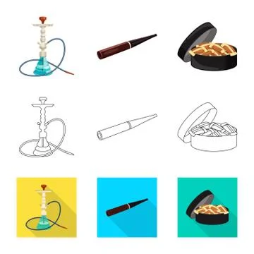 Vector illustration of refuse and stop sign. Set of refuse and habit vector icon Stock Illustration