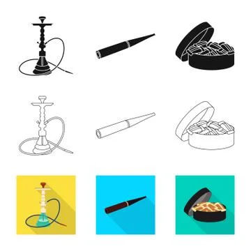Vector illustration of refuse and stop icon. Set of refuse and habit stock Stock Illustration