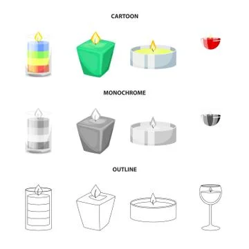 Vector illustration of relaxation and flame icon. Collection of relaxation and Stock Illustration