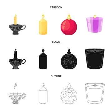 Vector illustration of relaxation and flame icon. Set of relaxation and wax Stock Illustration