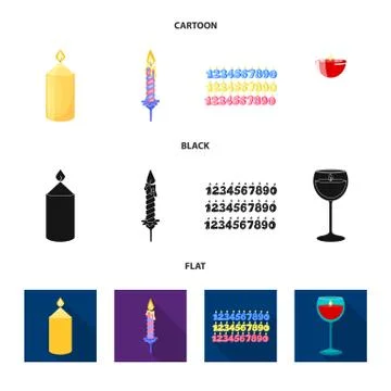 Vector illustration of relaxation and flame icon. Set of relaxation and wax Stock Illustration