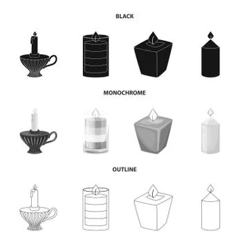 Vector illustration of relaxation and flame icon. Set of relaxation and wax 스톡 일러스트