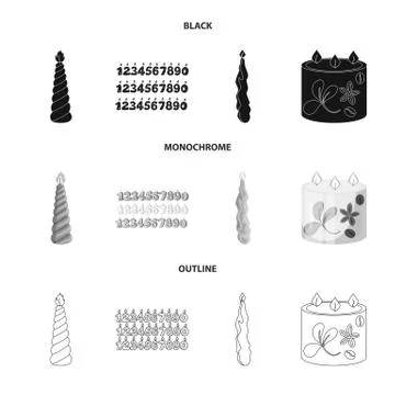 Vector illustration of relaxation and flame icon. Set of relaxation and wax 스톡 일러스트