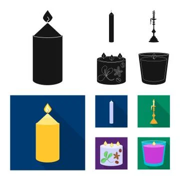 Vector illustration of relaxation and flame logo. Collection of relaxation and イラスト素材