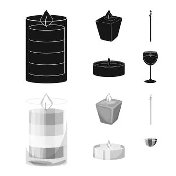 Vector illustration of relaxation and flame icon. Set of relaxation and wax イラスト素材