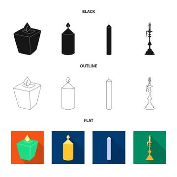 Vector illustration of relaxation and flame icon. Collection of relaxation and Stock Illustration