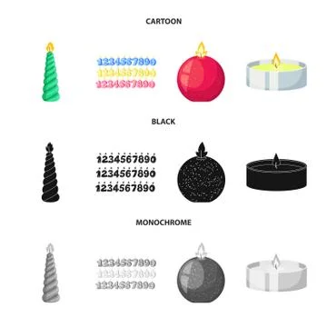 Vector illustration of relaxation and flame symbol. Collection of relaxation and 스톡 일러스트