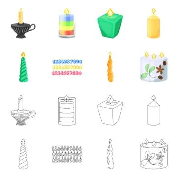 Vector illustration of relaxation and flame logo. Set of relaxation and wax Stock Illustration