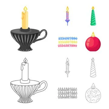 Vector illustration of relaxation and flame icon. Collection of relaxation and Stock Illustration