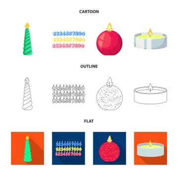 Vector illustration of relaxation and flame icon. Collection of relaxation and 스톡 일러스트