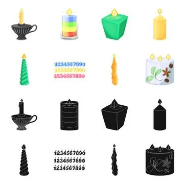 Vector illustration of relaxation and flame symbol. Collection of relaxation and 스톡 일러스트