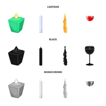 Vector illustration of relaxation and flame symbol. Set of relaxation and wax 스톡 일러스트