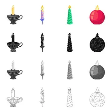 Vector illustration of relaxation and flame icon. Collection of relaxation and Stock Illustration