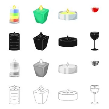 Vector illustration of relaxation and flame logo. Set of relaxation and wax イラスト素材
