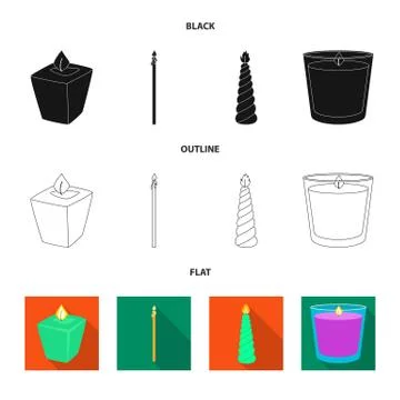 Vector illustration of relaxation and flame symbol. Set of relaxation and wax 스톡 일러스트