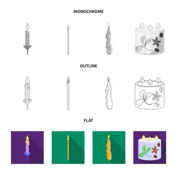 Vector illustration of relaxation and flame icon. Collection of relaxation and イラスト素材