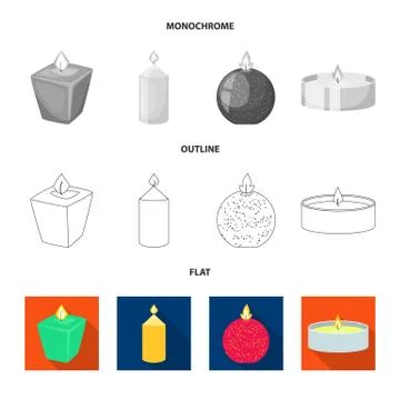 Vector illustration of relaxation and flame sign. Collection of relaxation and 스톡 일러스트