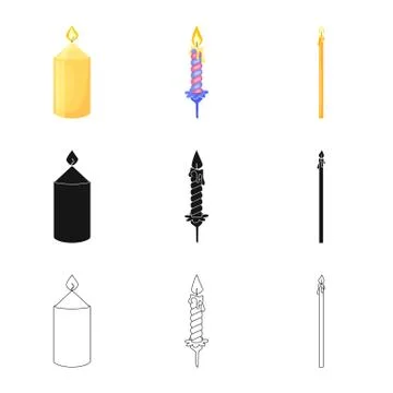 Vector illustration of relaxation and flame icon. Collection of relaxation and Stock Illustration