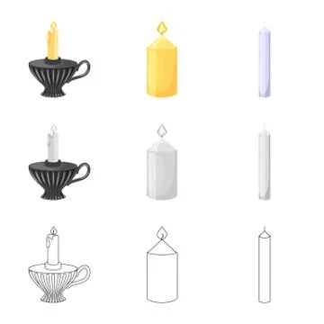 Vector illustration of relaxation and flame symbol. Collection of relaxation and イラスト素材