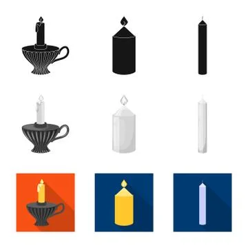 Vector illustration of relaxation and flame icon. Collection of relaxation and 스톡 일러스트