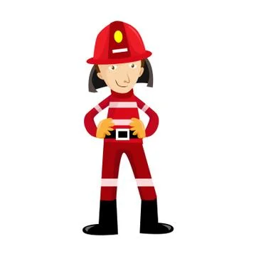 Vector Illustration Rescue firefighter in safe helmet and uniform pop art ret Stock Illustration