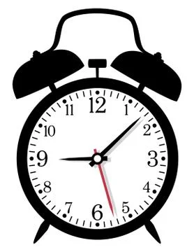 Vector illustration of retro alarm clock Stock Illustration