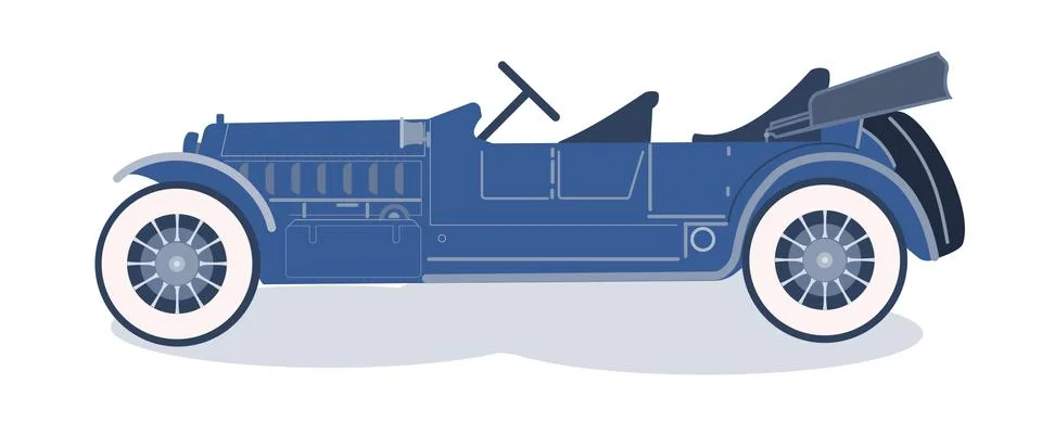Vector illustration of a retro car Stock Illustration