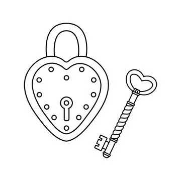 Vector illustration of retro key and lock. 스톡 일러스트