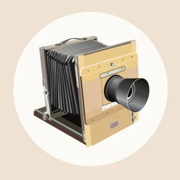 Vector illustration of retro photo camera Illustrazione stock
