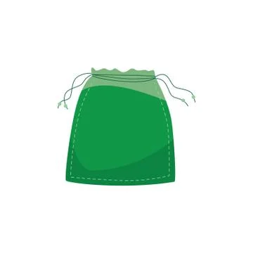 Vector illustration of reusable cotton bag - zero waste and refuse of using Stock Illustration