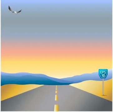 Vector illustration of road background Stock Illustration