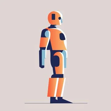 Vector illustration of a robot. artificial intelligence Chat bot human helper. Stock Illustration