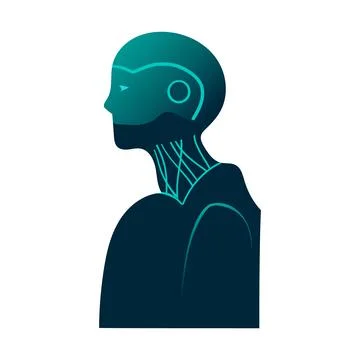 Vector illustration of a robot. artificial intelligence Chat bot human helper. Stock Illustration