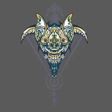 Vector illustration. robot sacred geometry. For t-shirt design, poster, stick Stock Illustration