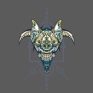 Vector illustration. robot sacred geometry. For t-shirt design, poster, stick Stock Illustration