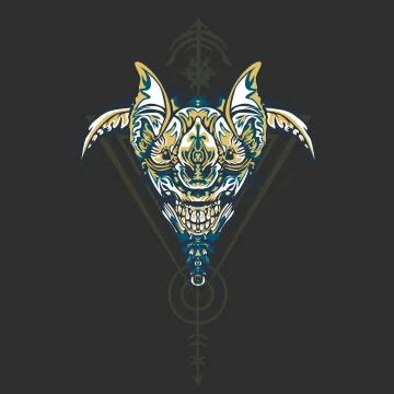 Vector illustration. robot sacred geometry. For t-shirt design, poster, stick Stock Illustration