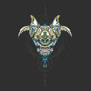 Vector illustration. robot sacred geometry. For t-shirt design, poster, stick Stock Illustration