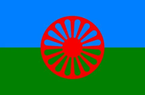 Vector illustration of romani flag. Gypsy flag Stock Illustration