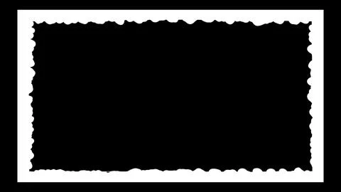 Vector illustration of a rough rectangular white frame with torn paper edges on Illustrazione stock